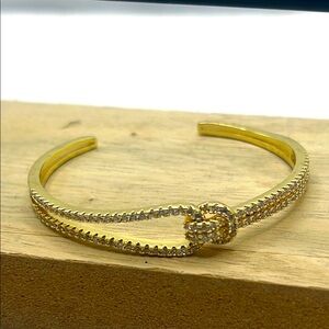 Elegant Gold and Silver Knot Bracelet size approx 7”